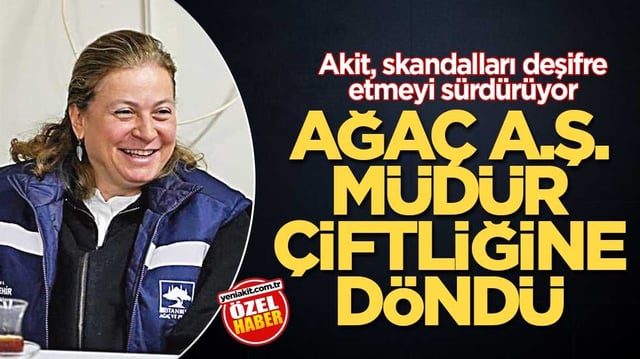 Akit, skandalları deşifre etmeyi sürdürüyor! Ağaç A.Ş. müdür çiftliğine döndü