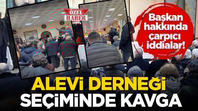 Alevi derneği se&ccedil;iminde kavga