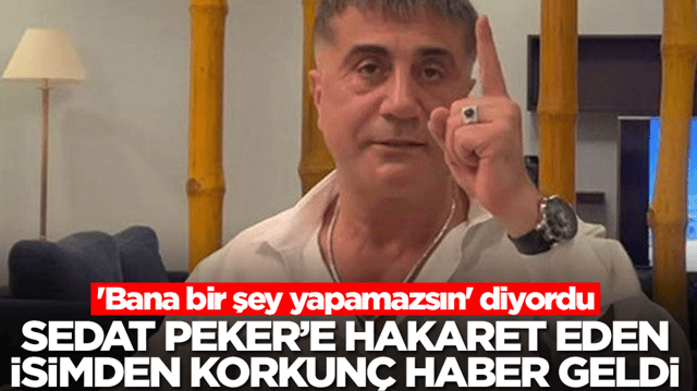 'Bana bir şey yapamazsın' diyordu: Sedat Peker'e hakaret eden isimden korkun&ccedil; haber geldi