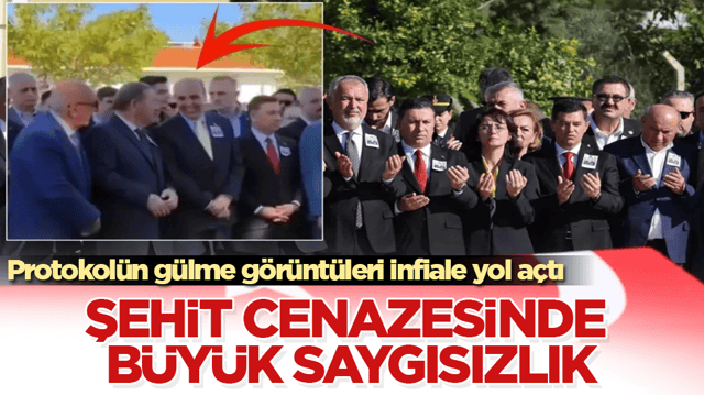 Bu işin partisi-patırtısı yok... Şehit cenazesinde büyük saygısızlık: Protokolün gülme görüntüleri infiale yol açtı