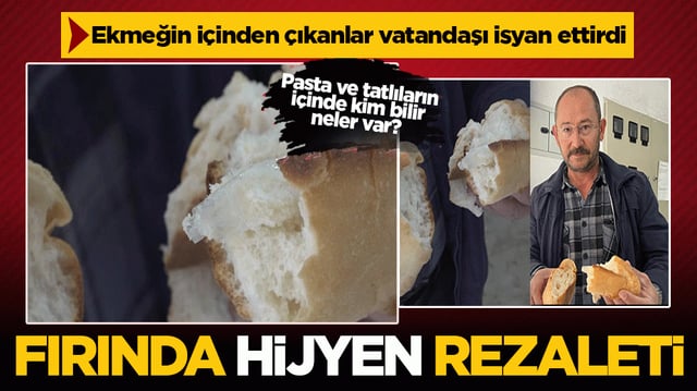 Fırında hijyen rezaleti: Ekmeğin içinden çıkanlar vatandaşı isyan ettirdi! Pasta ve tatlıların içinde kim bilir neler var?
