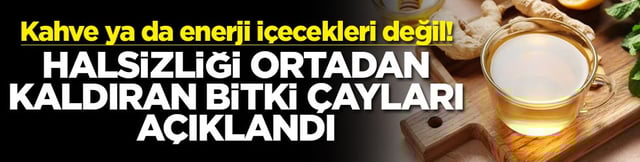 Kahve ya da enerji i&ccedil;ecekleri değil! Halsizliği ortadan kaldıran bitki &ccedil;ayları a&ccedil;ıklandı