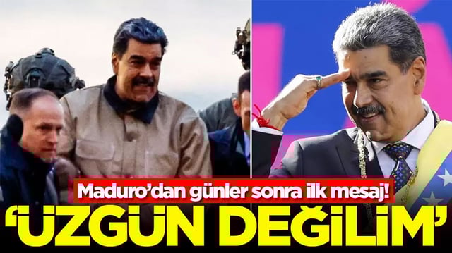 Maduro&rsquo;dan g&uuml;nler sonra ilk mesaj &lsquo;&Uuml;zg&uuml;n değilim'