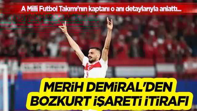 Merih Demiral'den Bozkurt işareti itirafı