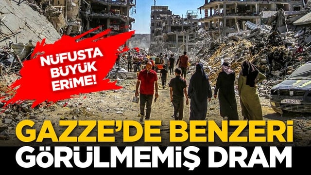 N&uuml;fusta b&uuml;y&uuml;k erime! Gazze&rsquo;de benzeri g&ouml;r&uuml;lmemiş dram