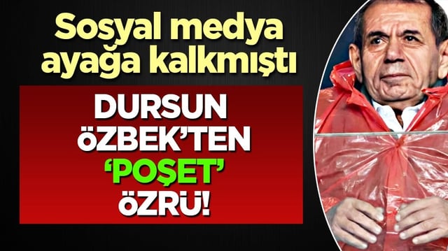 Poşet yorumları sosyal medyayı karıştırmıştı: Dursun &Ouml;zbek, Galatasaray taraftarından &ouml;z&uuml;r diledi