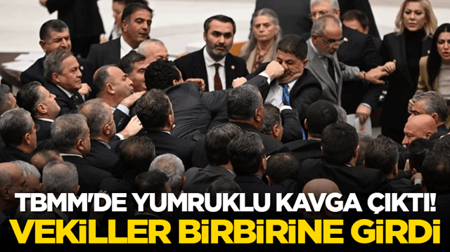 TBMM'de yumruklu kavga &ccedil;ıktı! Vekiller birbirine girdi