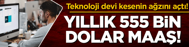 Teknoloji devi kesenin ağzını a&ccedil;tı: Yıllık 555 bin dolar maaş!