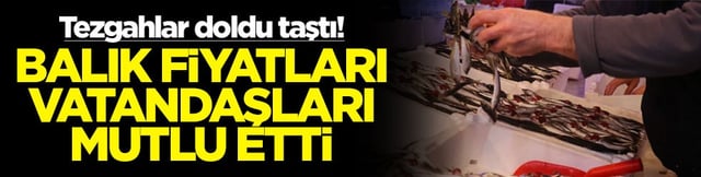 Tezgahlar doldu taştı! Balık fiyatları vatandaşları mutlu etti