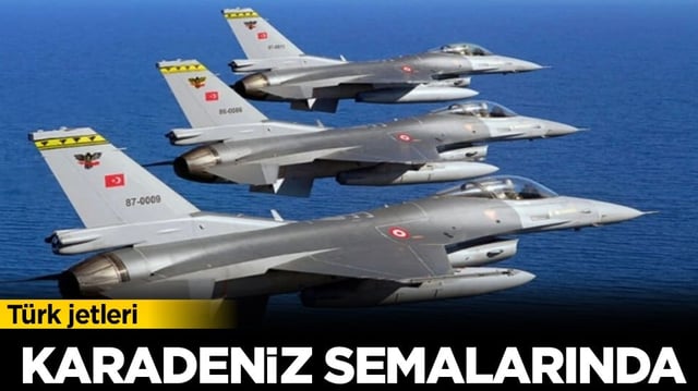 T&uuml;rk jetleri Karadeniz semalarında: Milli Savunma Bakanlığı g&ouml;r&uuml;nt&uuml;leri paylaştı
