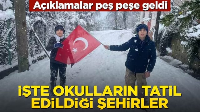 Valilikler peş peşe a&ccedil;ıklama yaptı! İşte kar nedeniyle eğitime ara verilen iller