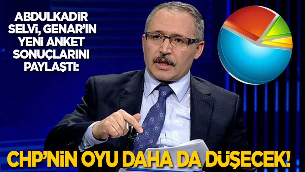Abdulkadir Selvi, yeni anket sonuçlarını paylaştı: CHP’nin oyları düştü, daha da düşecek! Çünkü…