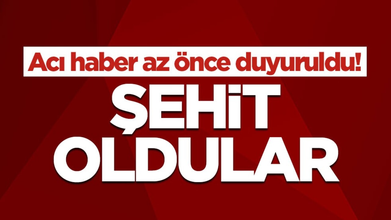 Acı haber az önce duyuruldu! Şehit oldular