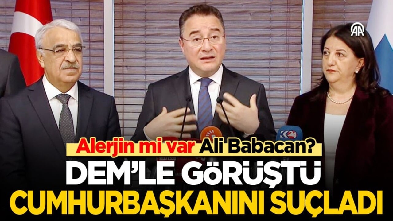 Alerjin mi var Ali Babacan? DEM'le görüştü Cumhurbaşkanı Erdoğan'ı suçladı