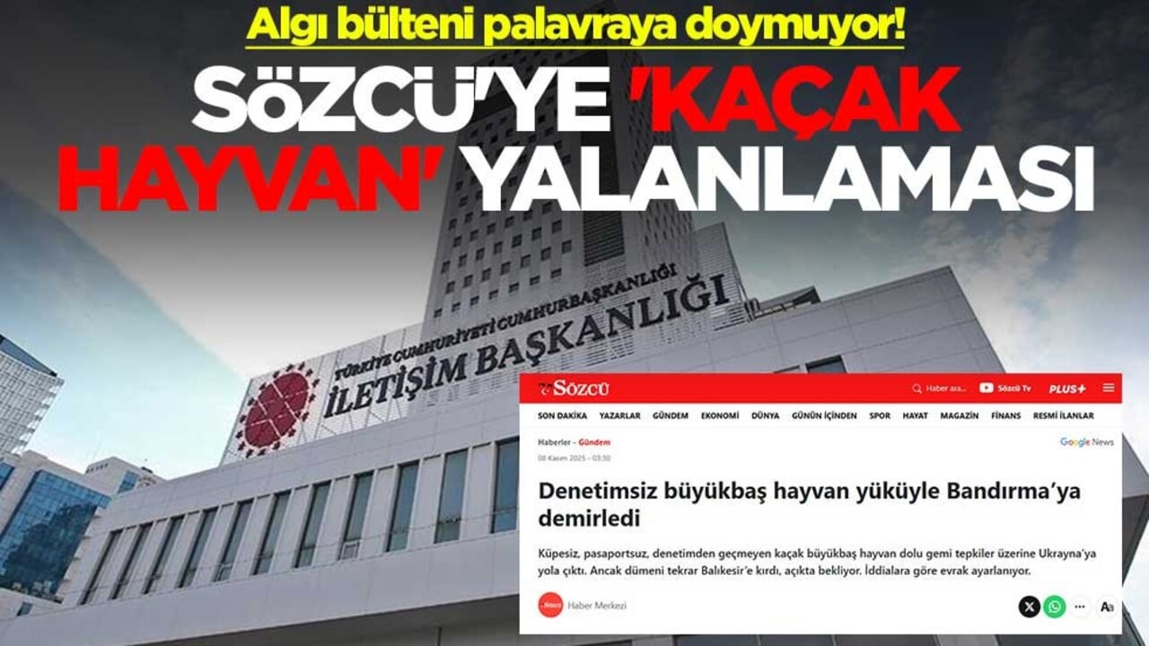 Algı bülteni palavraya doymuyor! Sözcü'ye 'kaçak hayvan' yalanlaması