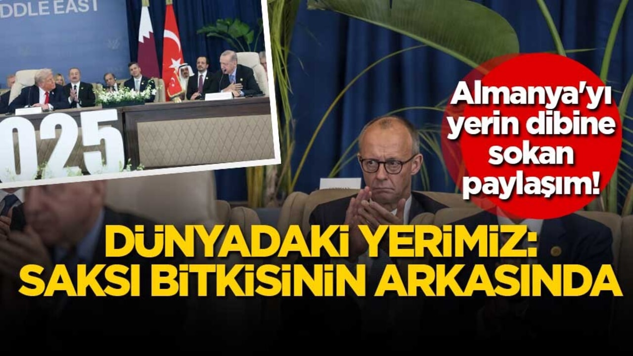 Almanya'yı yerin dibine sokan paylaşım! Dünyadaki yerimiz: Saksı bitkisinin arkasında