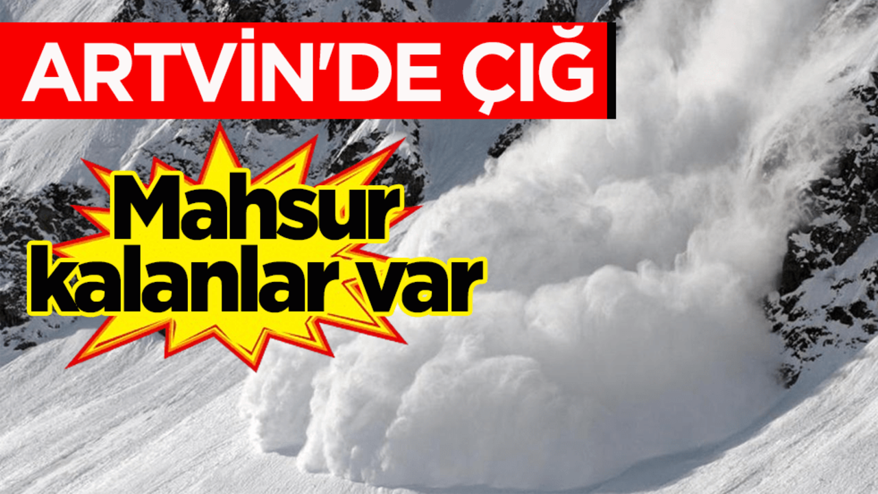 Artvin'de çığ meydana geldi: Mahsur kalanlar var