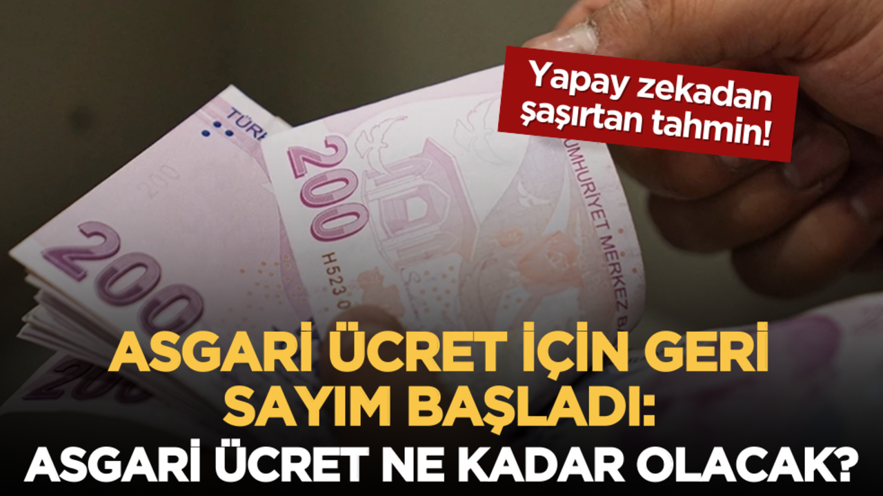 Asgari ücret için geri sayım başladı: Asgari ücret ne kadar olacak? Yapay zekadan şaşırtan tahmin