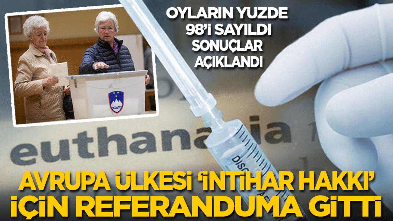 Avrupa ülkesi ‘intihar hakkı’ için referanduma gitti! Oyların yüzde 98’i sayıldı, sonuçlar açıklandı