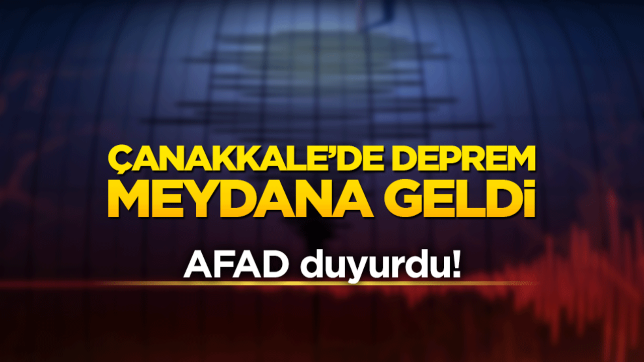 Ayvacık açıklarında sarsıntı! Bölge halkı depremle irkildi