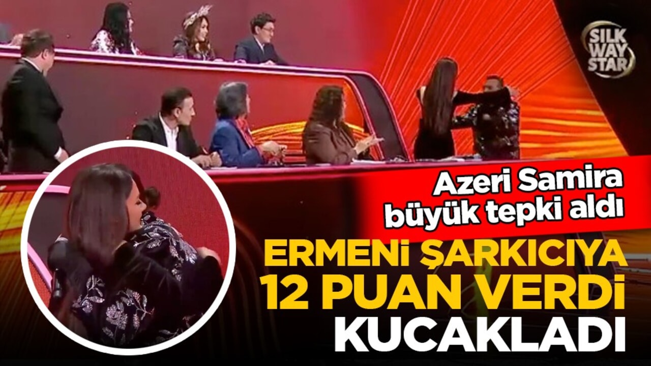 Azeri Samira büyük tepki aldı: Ermeni şarkıcıya 12 puan verdi kucakladı