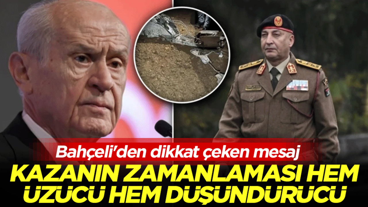 Bahçeli'den taziye ve dikkat çeken mesaj: Kazanın zamanlaması hem üzücü hem düşündürücü