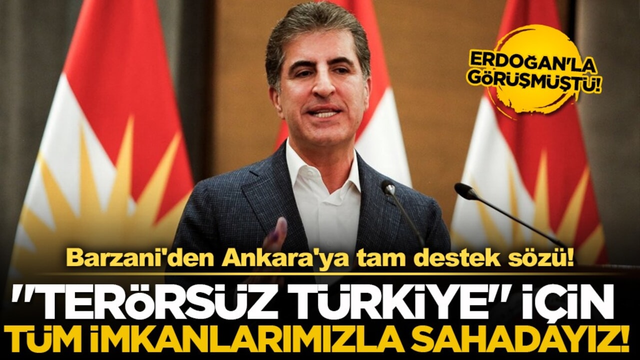 Barzani'den 'Terörsüz Türkiye' sürecine tam destek: "Tüm İmkanlarımızı Seferber Edeceğiz"