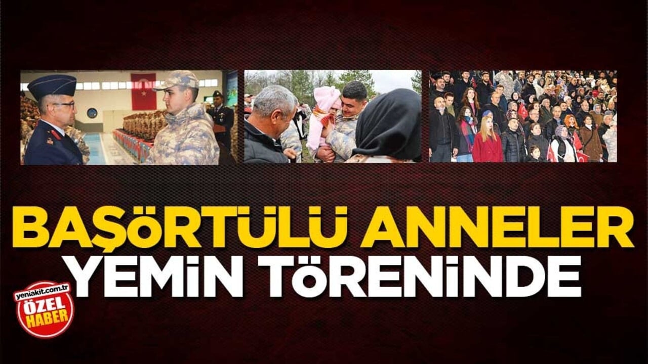 Başörtülü anneler yemin töreninde