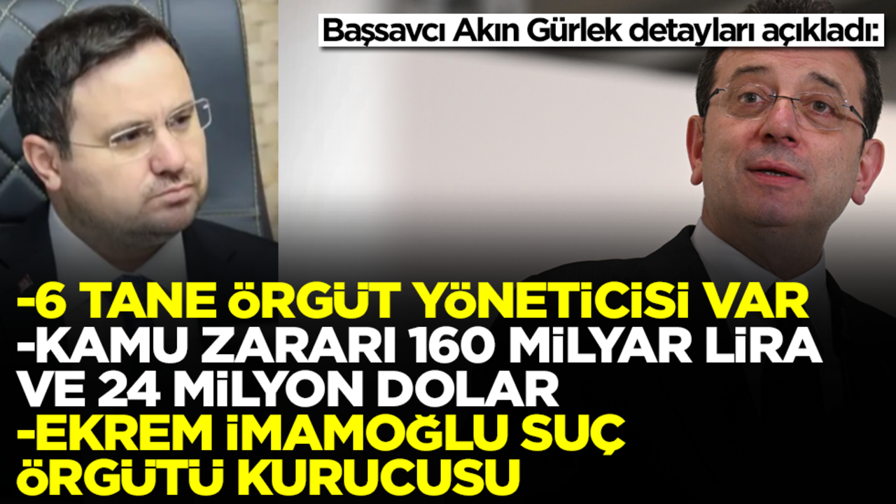 Başsavcı Akın Gürlek detayları açıkladı: 6 tane örgüt yöneticisi var, kamu zararı 160 milyar ve 24 milyon dolar