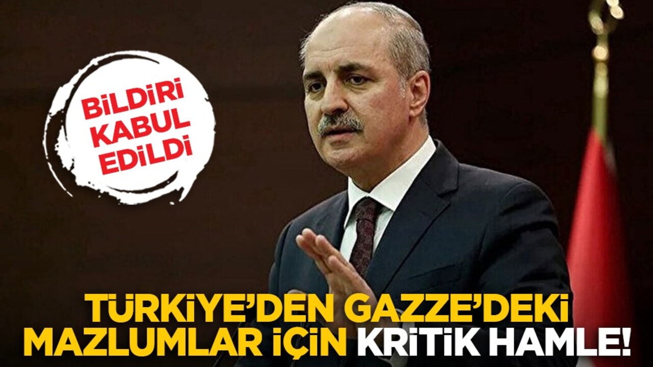 Bildiri kabul edildi: Türkiye’den Gazze’deki mazlumlar için kritik hamle!