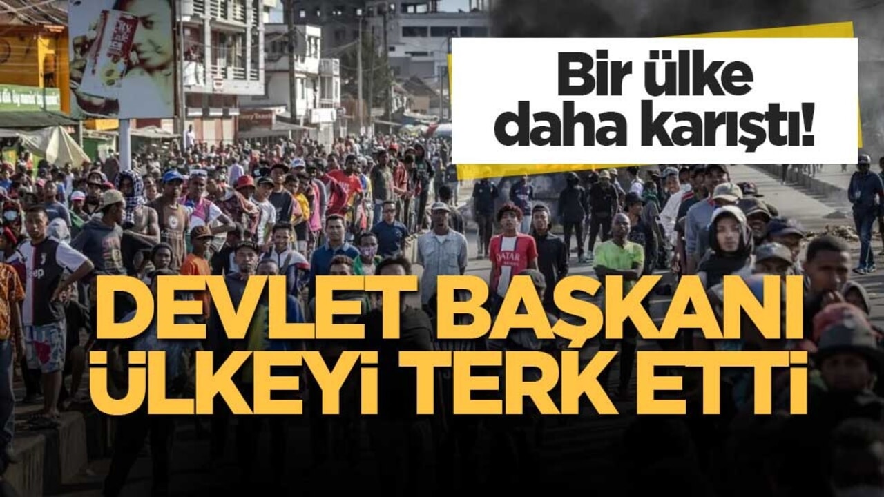 Bir ülke daha karıştı! Devlet Başkanı ülkeyi terk etti