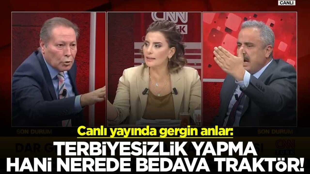 Canlı yayında gergin anlar: Terbiyesizlik yapma hani nerede bedava traktör!
