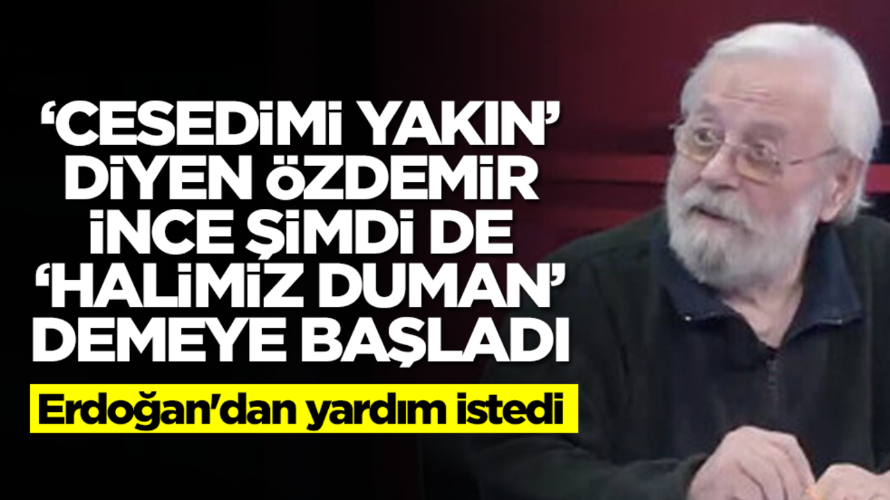 'Cesedimi yakın' diye Özdemir İnce şimdi de 'halimiz duman' demeye başladı! Erdoğan'dan yardım istedi