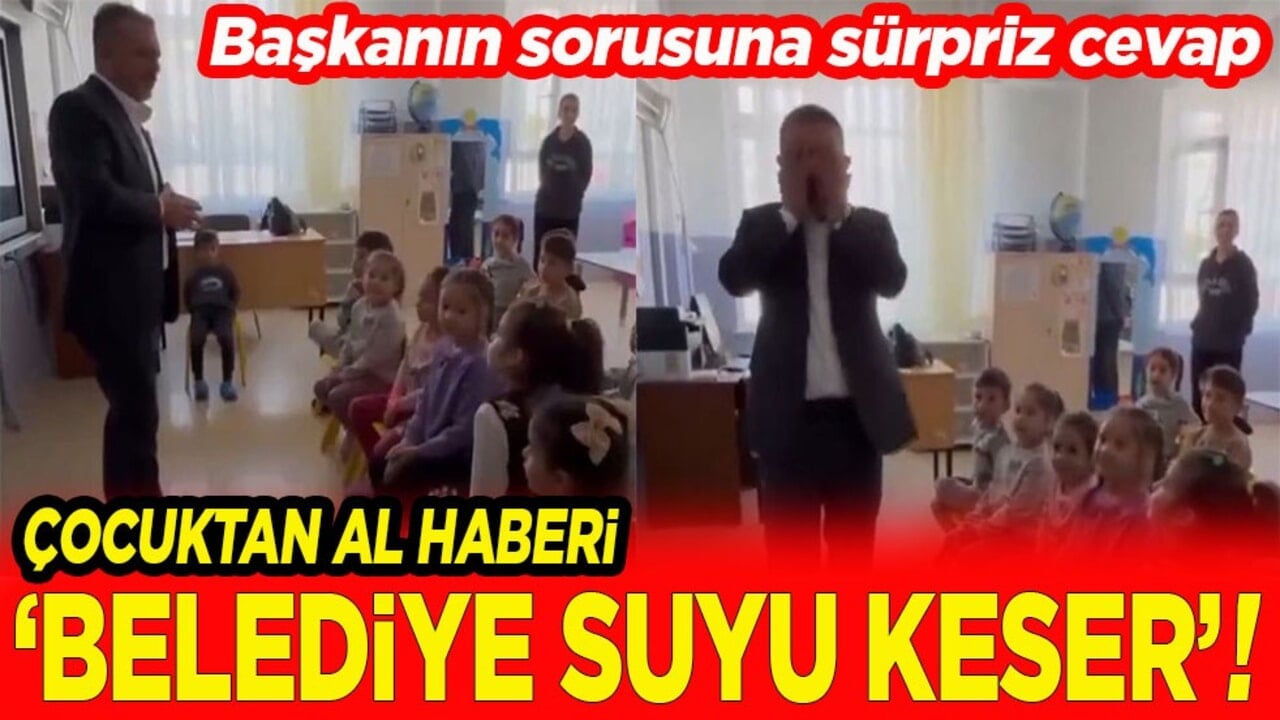 Çocuktan al haberi "Belediye suyu keser"!