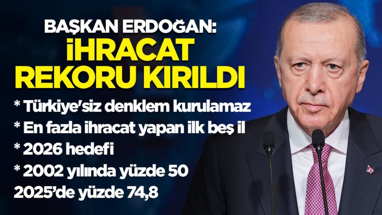 Cumhurbaşkanı Erdoğan: İhracat rekoru kırıldı