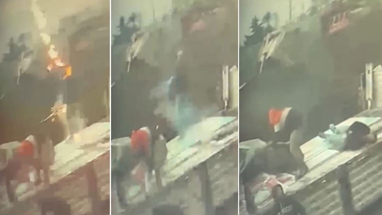 Dehşetin görüntüleri çıktı: Tırdan yük indiriyordu, yıldırım çarptı!