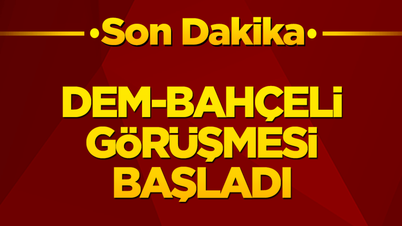 DEM-Bahçeli görüşmesi başladı..