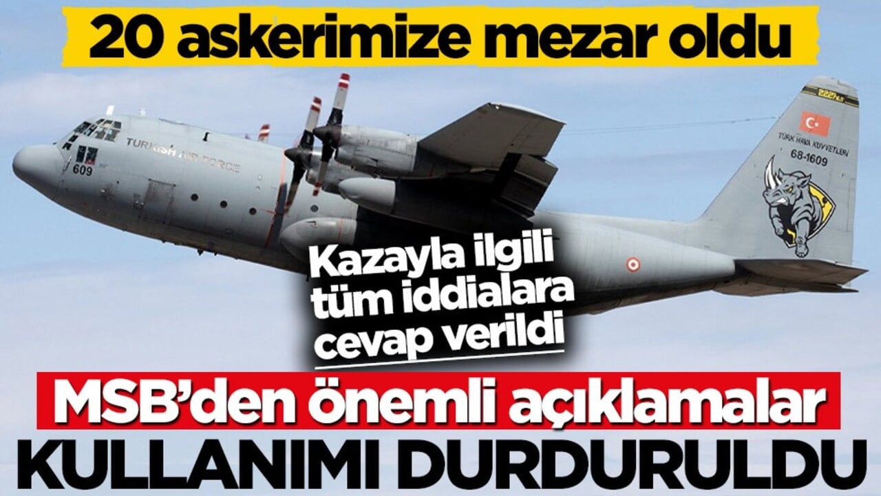 Gürcistan'da düşmüştü! MSB açıkladı: C-130'un kullanımı durduruldu