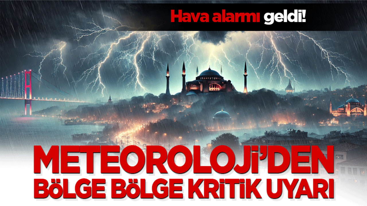 Hava alarmı geldi! Meteoroloji’den bölge bölge kritik uyarı