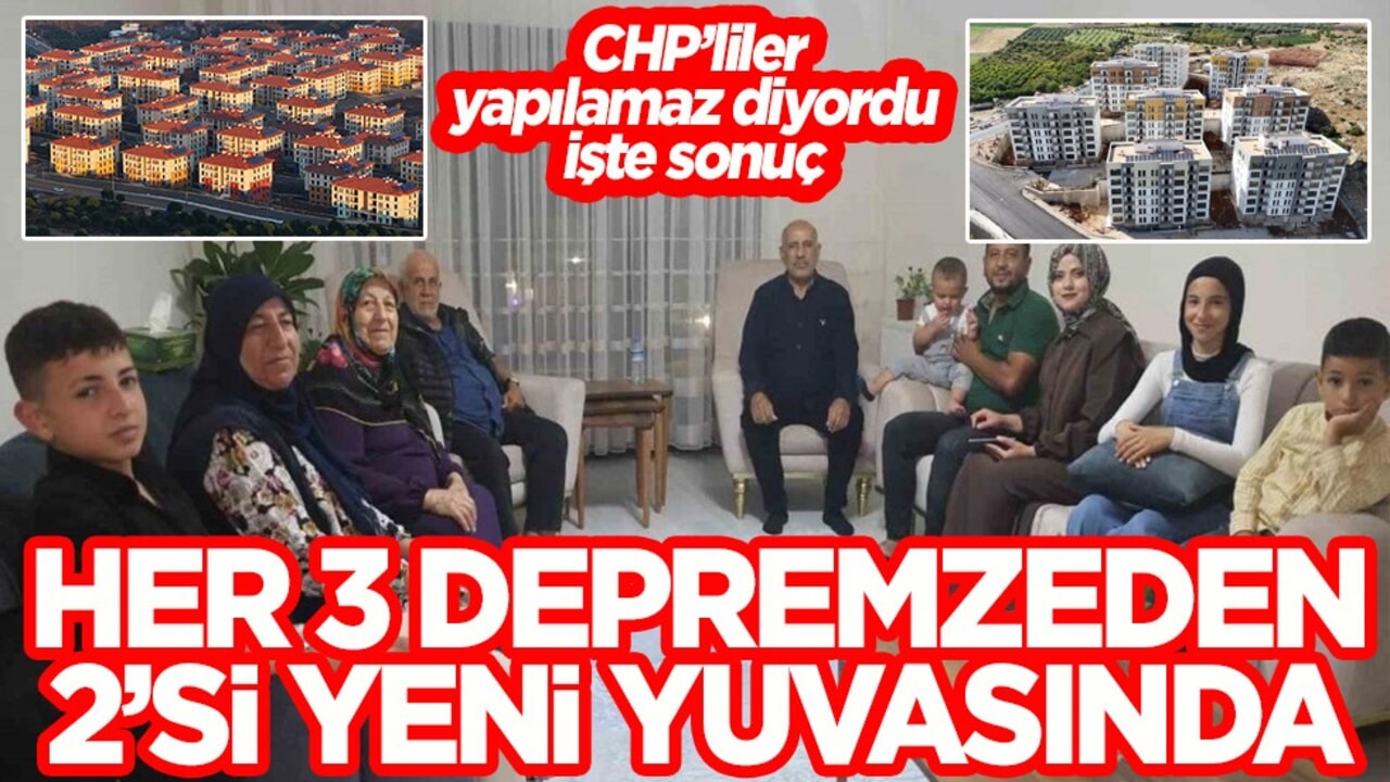Her 3 depremzeden 2'si yeni yuvasında