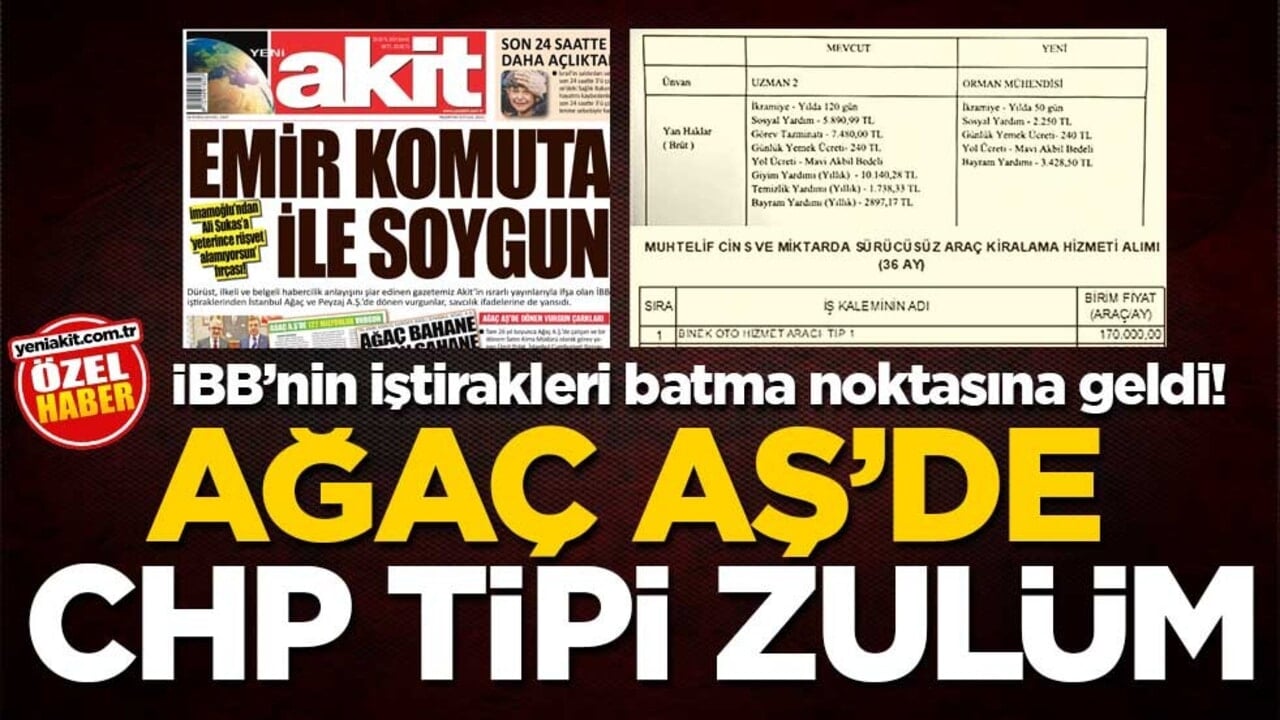 İBB’nin i̇ştirakleri batma noktasına geldi! Ağaç AŞ’de CHP tipi zulüm