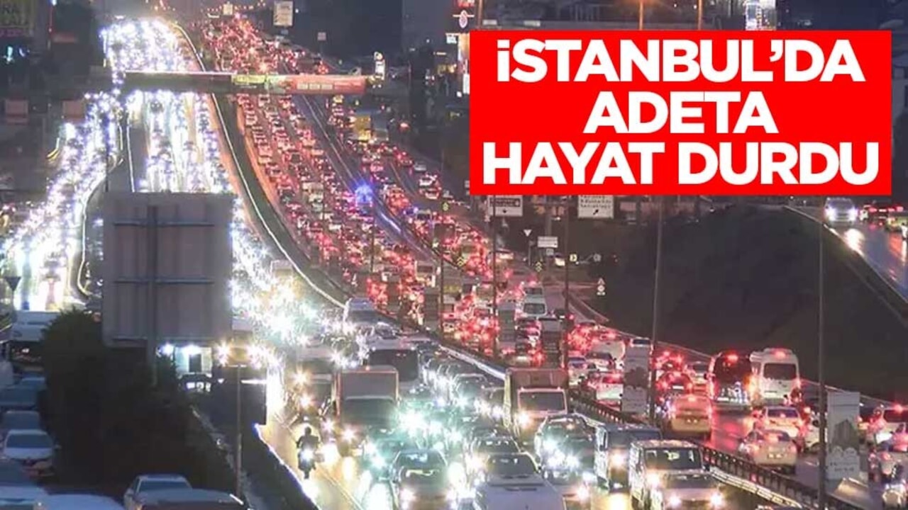 İstanbul’da adeta hayat durdu! Trafik yoğunluğu yüzde 89’a ulaştı