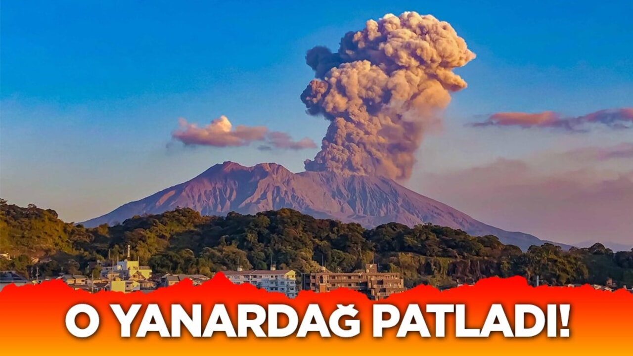 Japonya'da büyük panik! Sakurajima Yanardağı patladı