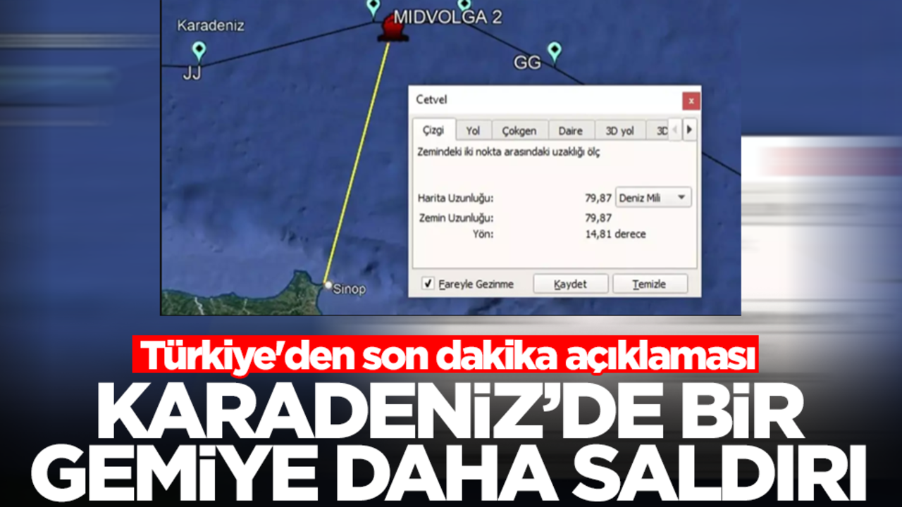 Karadeniz'de bir gemiye daha saldırı! Türkiye'den son dakika açıklaması