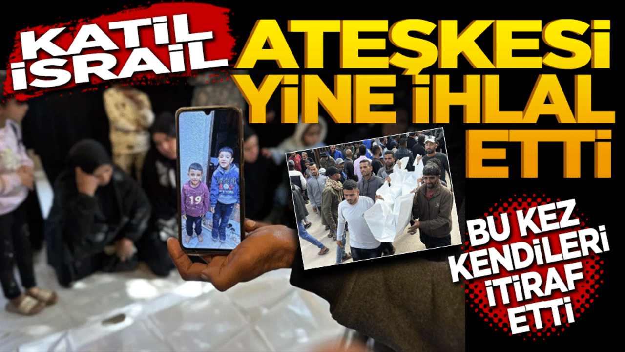 Katil İsrail ateşkesi yine çiğnedi! 2 Masum çocuğu katlettiğini kendi itiraf etti