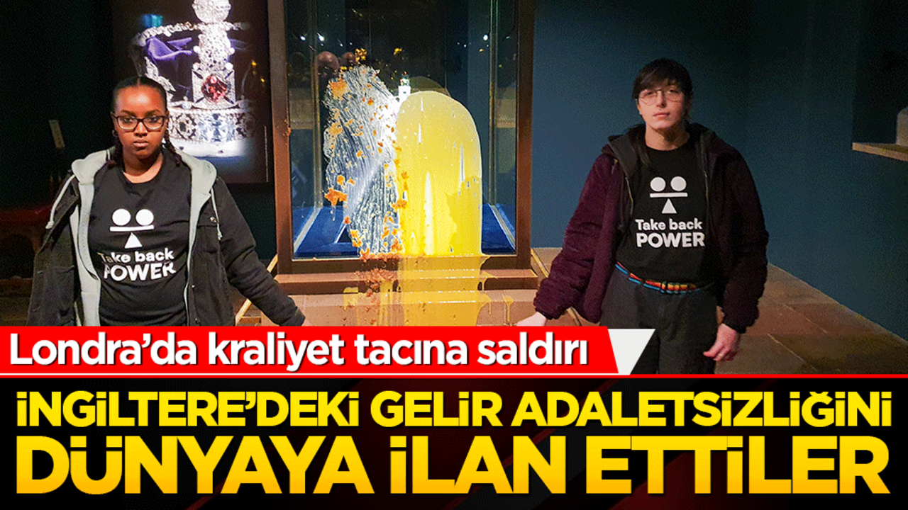 Londra’da skandal provokasyon! Kraliyet tacına saldırı