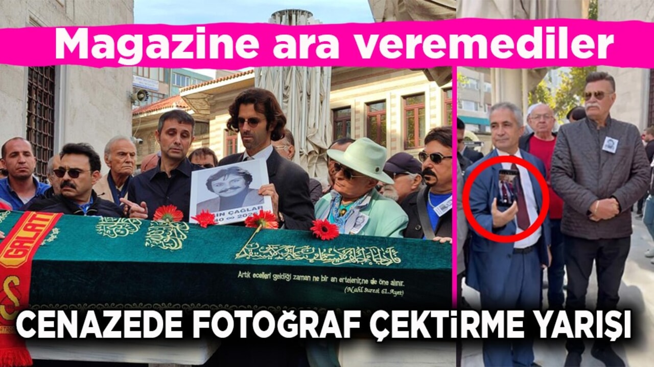 Magazine ara veremediler! Cenazede fotoğraf çektirme yarışı