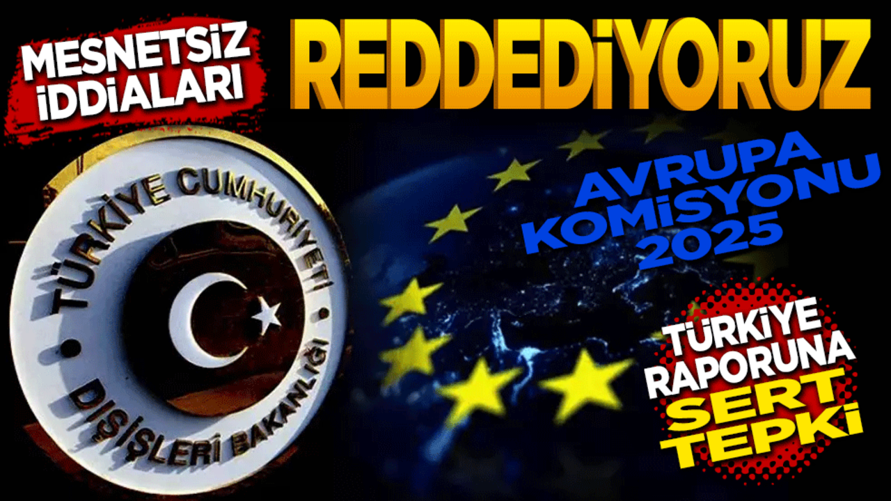 Mesnetsiz iddiaları reddediyoruz! Türkiye raporuna sert tepki