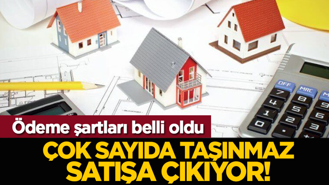 Ödeme şartları belli oldu: Çok sayıda taşınmaz satışa çıkıyor!