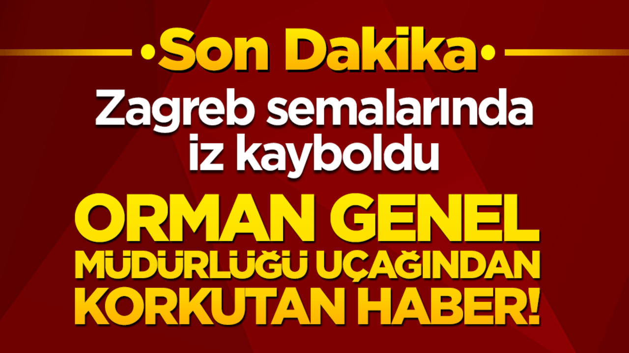 Orman Genel Müdürlüğü uçağından korkutan haber! Zagreb semalarında iz kayboldu